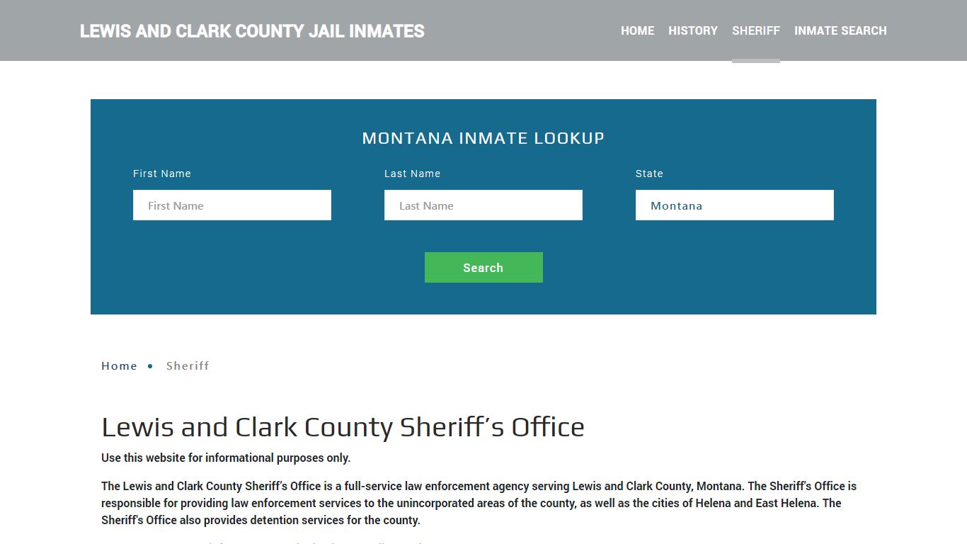 Lewis and Clark County Sheriff, MT Arrest Warrant Lookup